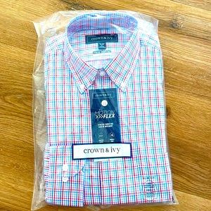 NWT CROWN & IVY // Slim Fit Dress Shirt